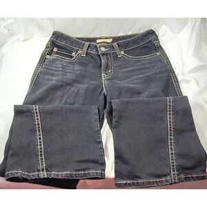 Levis Women's Noughties Bootcut Mid Rise Bootcut Distressed Jeans - Black - 30